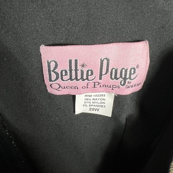 NWT Bettie Page Queen of Pinups Retro Fit and Flare Dress in Burnished Gold 20W - Picture 6 of 11